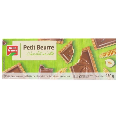 Petit Beurre Hazelnut Chocolate x12 Belle France Box 150g