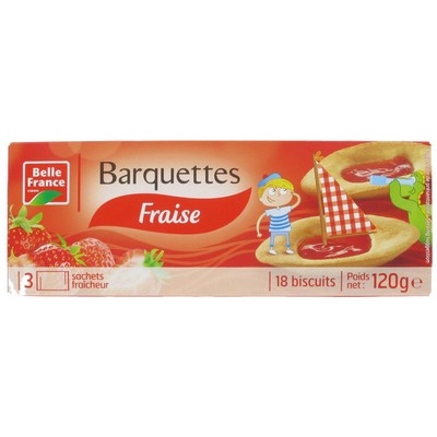 BARQUETTE FRAISE X 18 BF ETUI 120 G
