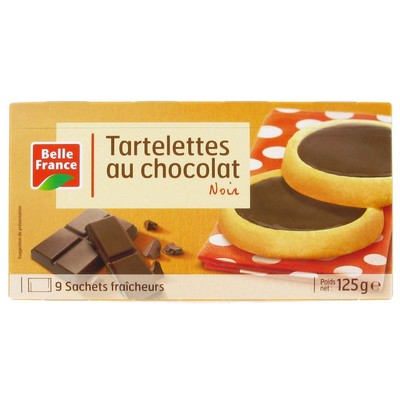 Dark Chocolate Tartlets x9 Belle France Box 125g