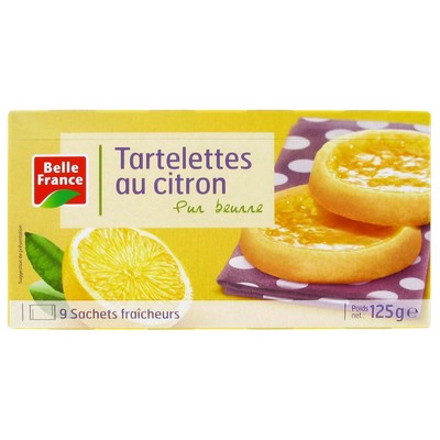 Lemon Tartlets Pure Butter x9 Belle France 125g Box