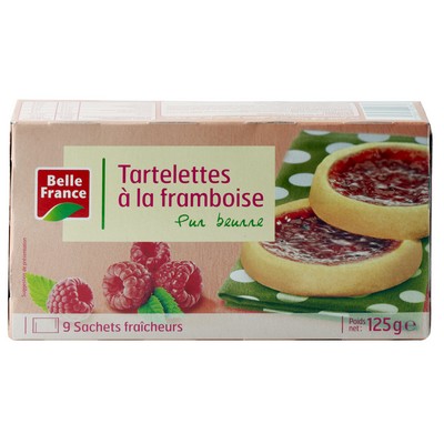 Raspberry Tartlets x9 Belle France 125g Box