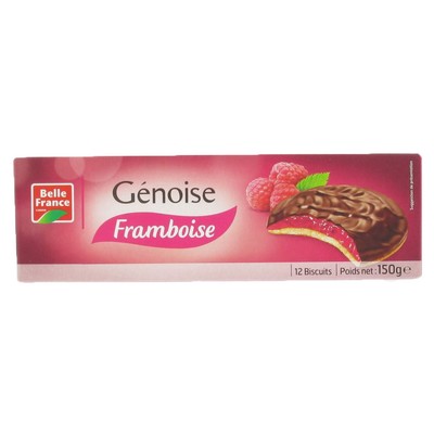 GENOISE FRAMBOISE X 12 BF ETUI 150 G