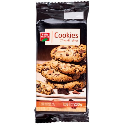 MAXI COOKIE DBL DARK & MILK CHOC X 8 BF WRAPPED 200G