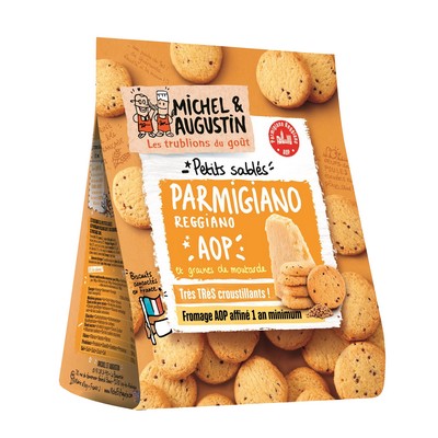 Sablés apéritif Parmesan AOP et graines de moutarde 100g