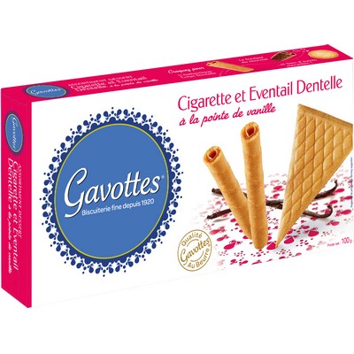 ETUI ASSORTIMENT DESSERT (CIGARETTES ET EVENTAILS) 100G GAVOTTES