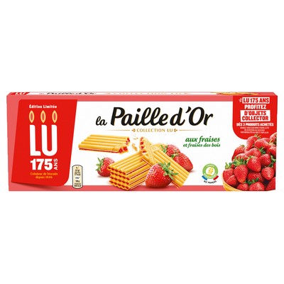 Paille D'Or Aux Fraises Et Fraises Des Bois 170g