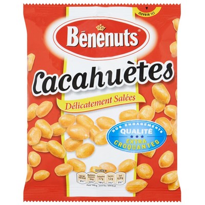 Bénénuts Cacahuètes grillées & salées 220 g