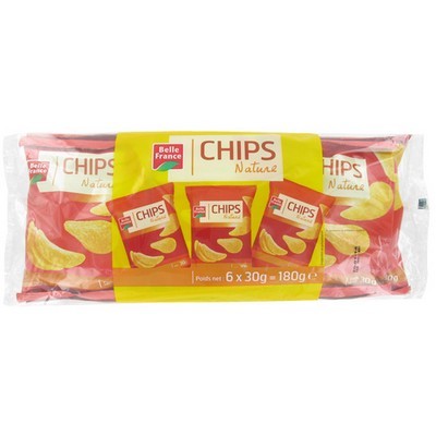 CHIPS NATURE BF SACHET 6 X 30 G