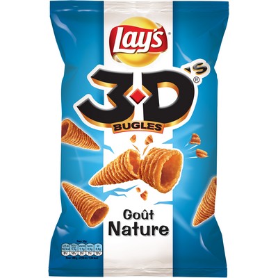 Lay's 3D's Biscuits Apéritifs Nature 85g