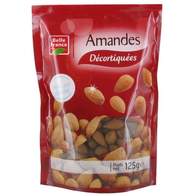 AMANDES DECORTIQUEES SANS SEL AJOUTE 125 G