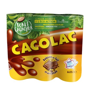 CACOLAC NATURE - PACK of 6 Recyclable 25cl Cans with Tir-up