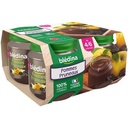 BLEDINA FRUIT POTS Apples Prunes 4x130g From 4/6 Months