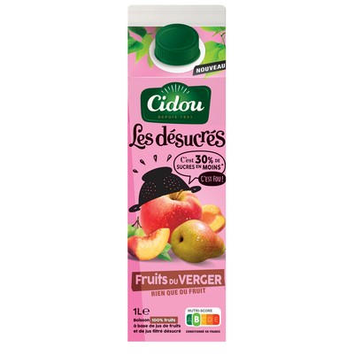 CIDOU Fruits de vergers Désucrés 1L