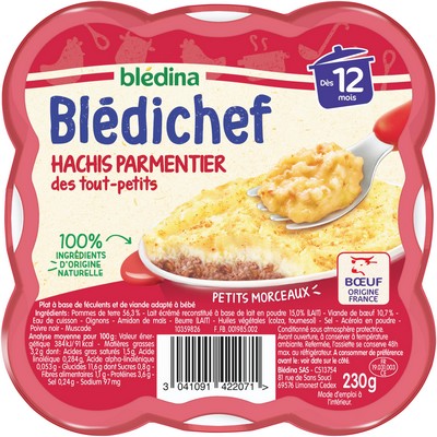 BLEDICHEF 230g Hachis Parmentier des tout-petits Dès 12 mois