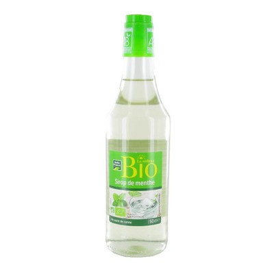 SIROP DE MENTHE BLANCHE BIO BF BOUTEILLE VER 50 CL