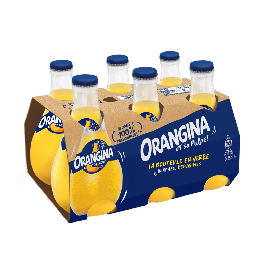 ORANGINA Lost Glass Bottle 6x25cl