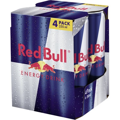 Red Bull, boisson énergisante, 4x250ml