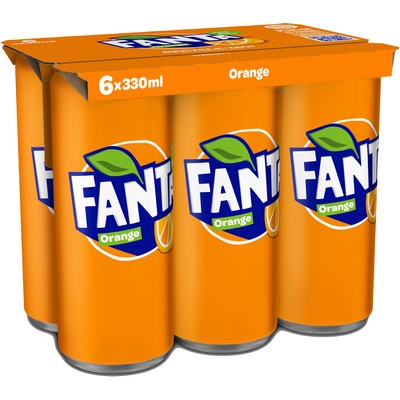 FANTA ORANGE CAN 33CLx6 SLEEK
