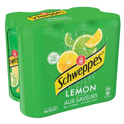 SCHWEPPES LEMON SLIM CAN 6X33CL