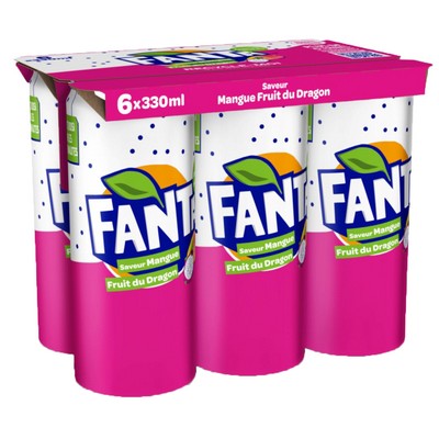 Fanta Mango Dragon Fruit 6x33cl Sleek Cans