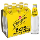 SCHWEPPES INDIAN TONIC LOST GLASS 6X25CL