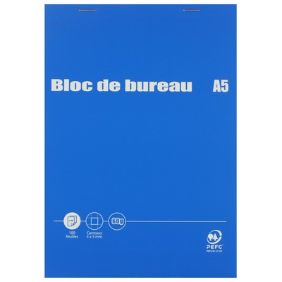 PTX100 FEUILLE BLOC BUREAU A5 ULMANN
