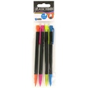 Set of 4 Refillable HB Mechanical Pencils 0.7 mm with Eraser Tip