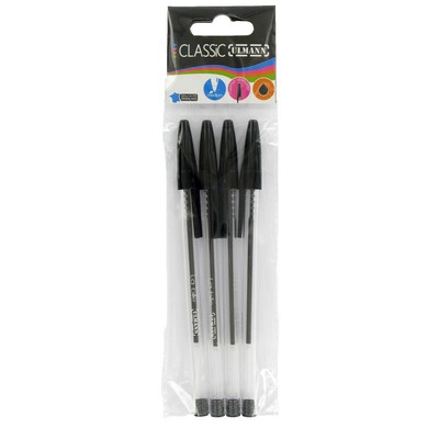 BLX4 STYLO BILLE NOIR PNTE 1MM ULMANN