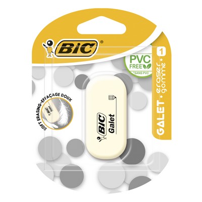 BIC Galet Gomme Blanche - Blister de 1
