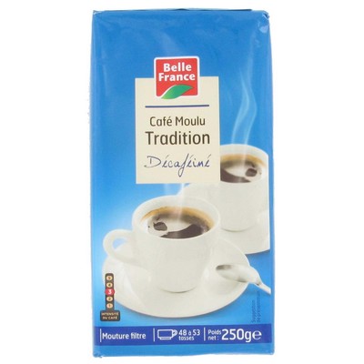 CAFE MOULU TRADITION DECAFEINE BF SACHET 250 G