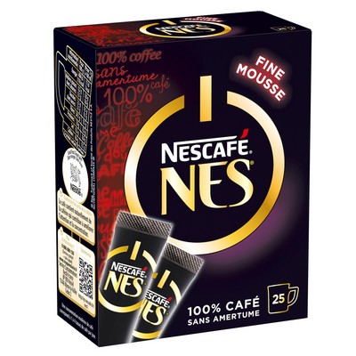 NESCAFÉ NES, Café Soluble, Boîte de 25 Sticks (2g chacun)