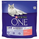 PURINA ONE Chat Adulte - au Saumon et aux Céréales Complètes - 1,5 KG - Croquettes pour chat adulte
