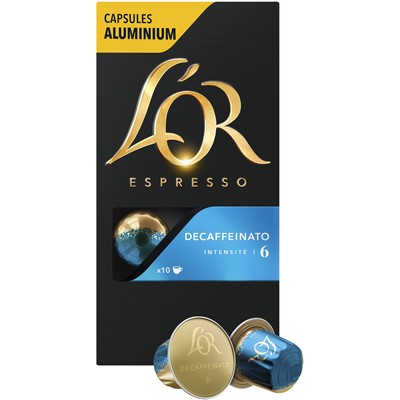 L OR ESPRESSO DECAFFEINATO CAFE EN CAPSULES X 10 (INTENSITE 6) - 52 GR