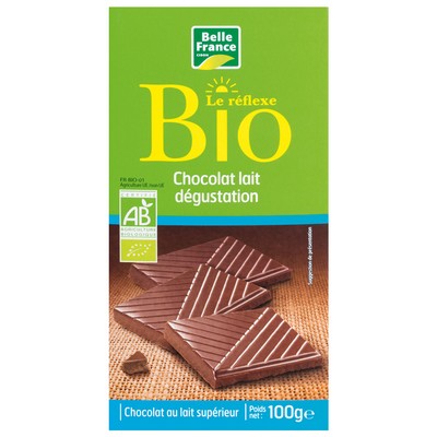 Belle France Organic Milk Chocolate Tasting Bar 100g