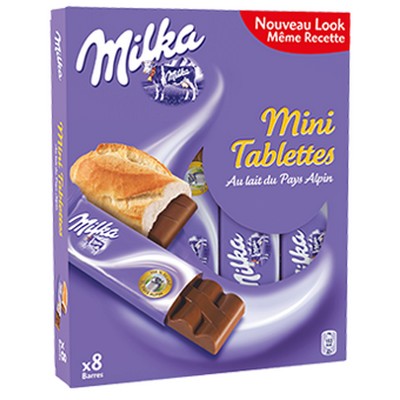 Milka Mini tablettes Lait 8x25g