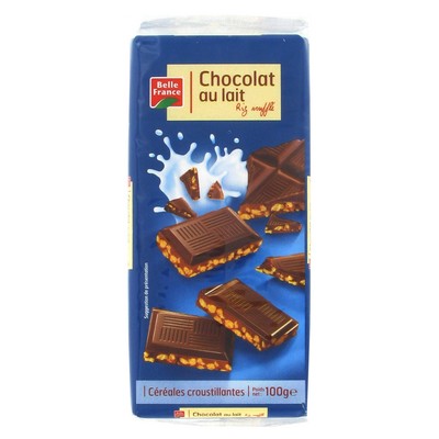 Belle France Milk Chocolate with Puffed Rice 2 x 100g Bar