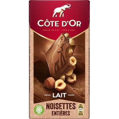 Côte d'Or Milk Chocolate Bar with Whole Hazelnuts 180g