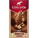 Côte d'Or Bloc Lait Noisettes Entières 180g