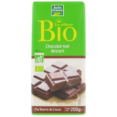 CHOCOLAT NOIR DESSERT BIO BF TABLETTE 200 G