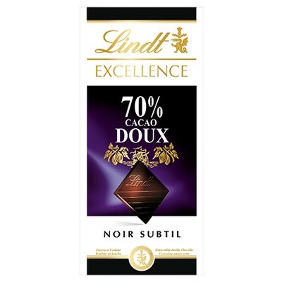 Lindt EXCELLENCE Dark Chocolate Bar 70% Mild 100g