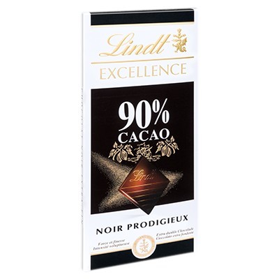 Lindt Tablette de chocolat EXCELLENCE Noir 90% 100g