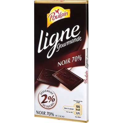 Tablette chocolat Poulain Ligne Gourmande Noir 100g