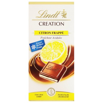 Lindt CREATION Milk Lemon Frappe Chocolate Bar 150g