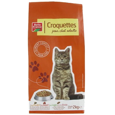 Belle France Cat Kibble Chicken/Beef/Rabbit/Turkey 2kg Bag