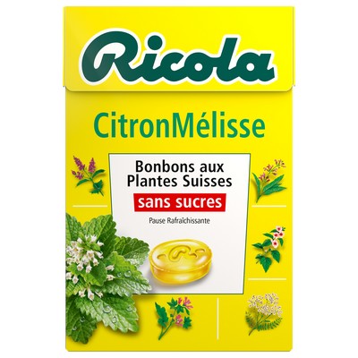 RICOLA sans sucres boîte de 50g Citron Mélisse Stévia