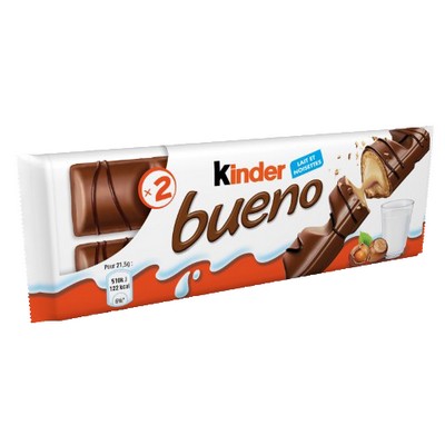KINDER BUENO CHOCOLATE-COVERED WAFERS 2 BARS