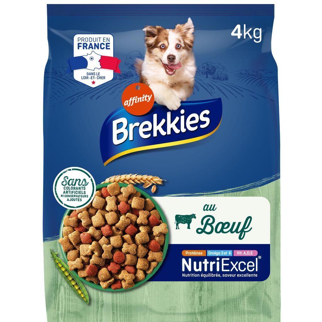 BREKKIES croquettes Chien Adulte Bœuf 4kg