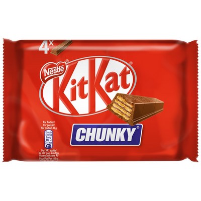 KITKAT Chunky Milk Chocolate Bar 40g Pack of 4