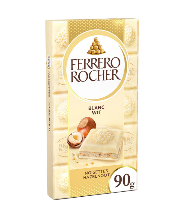 Ferrero Rocher White Chocolate & Hazelnut Bar - 90g