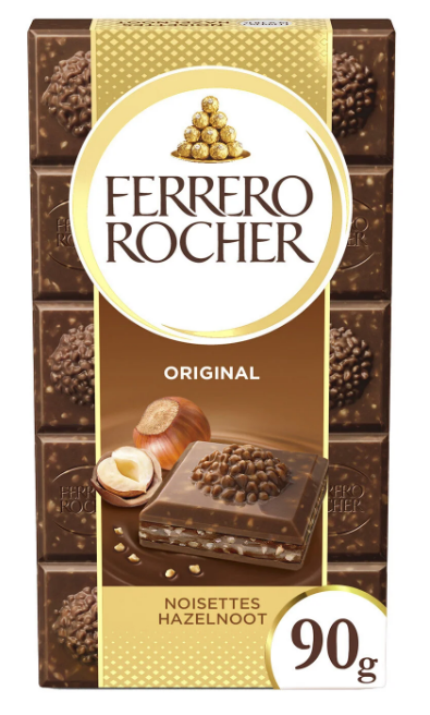 Tablette Ferrero Rocher Lait Noisettes - 90g